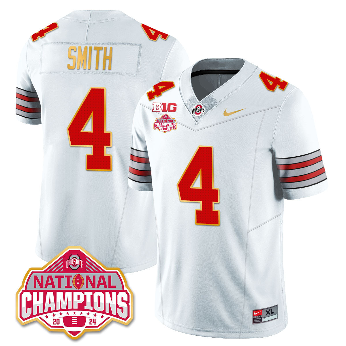 OSU 'Heritage Stripe' 2025 CFP Patch - National Champions Jersey N19 - All Stitched