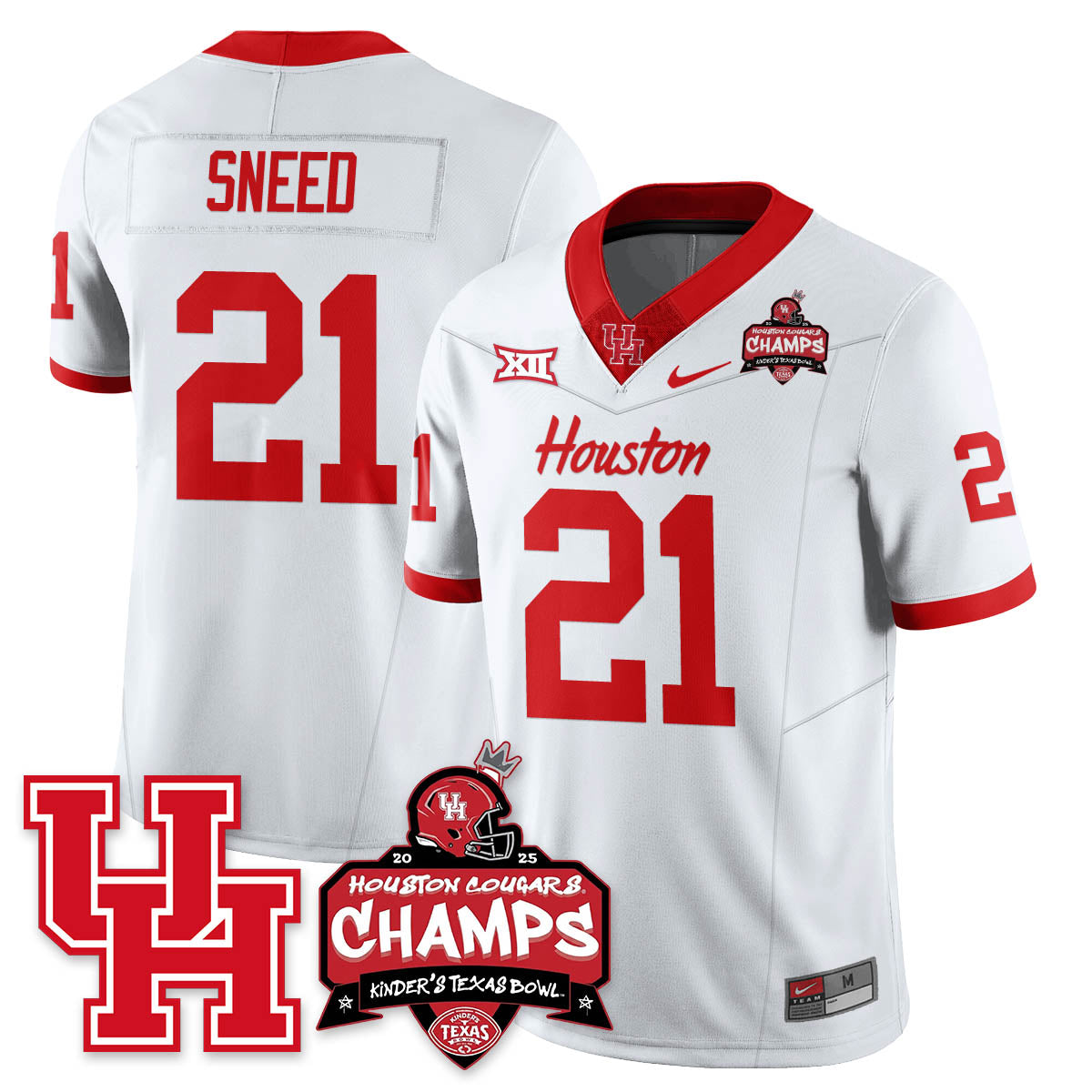 HCG Football 2025 Kinder's Texas Bowl Champions Jersey - All Stitched
