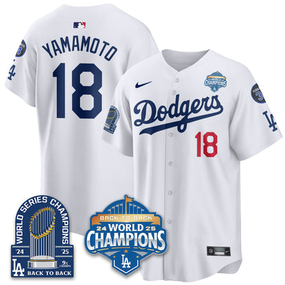 LAD 2025 World Series Champions Jersey - 9x Champs - All Stitched N2
