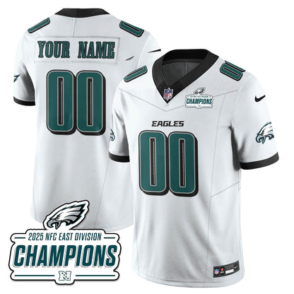 PHI NFC East Champions Vapor Limited Custom Jersey - All Stitched