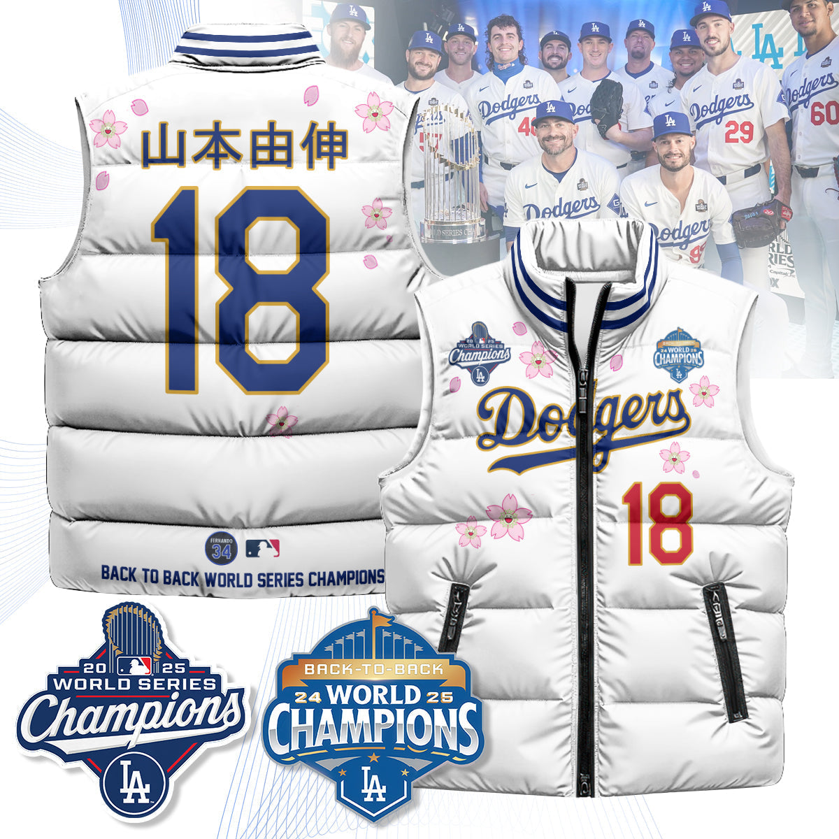 LAD Tokyo 2025 World Series Champions Puffer Vest
