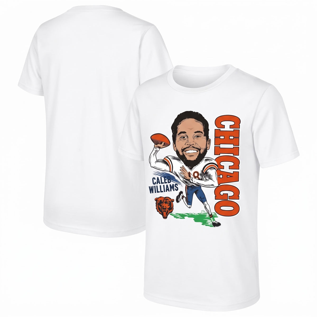 Chicago Bears Caleb Williams One Side Printed T-Shirt V6