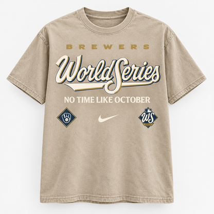 Milwaukee Brewers 2026 World Series Washed T-Shirt - Printed
