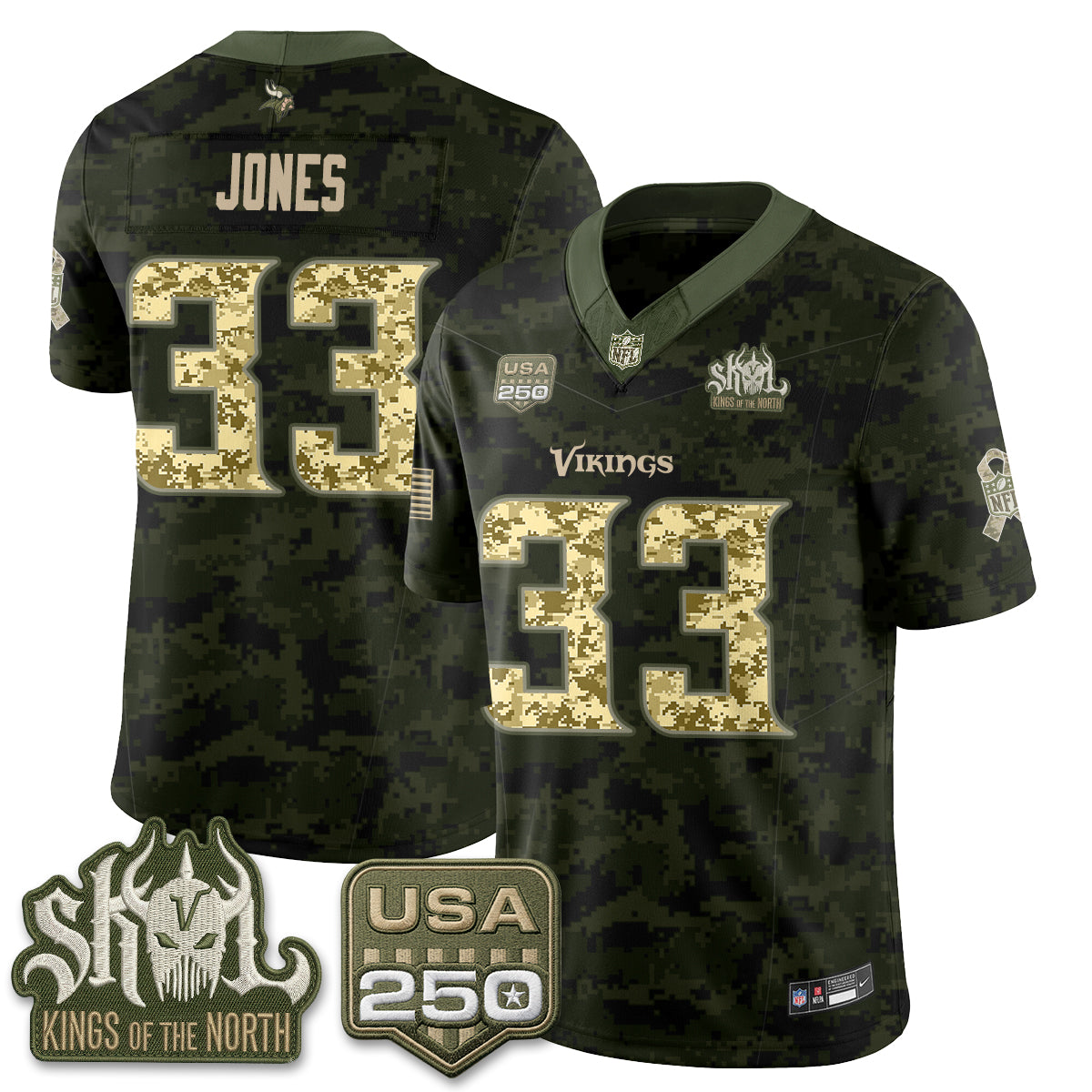 MIN 2026 Salute to Service Edition Vapor Jersey - Stitched