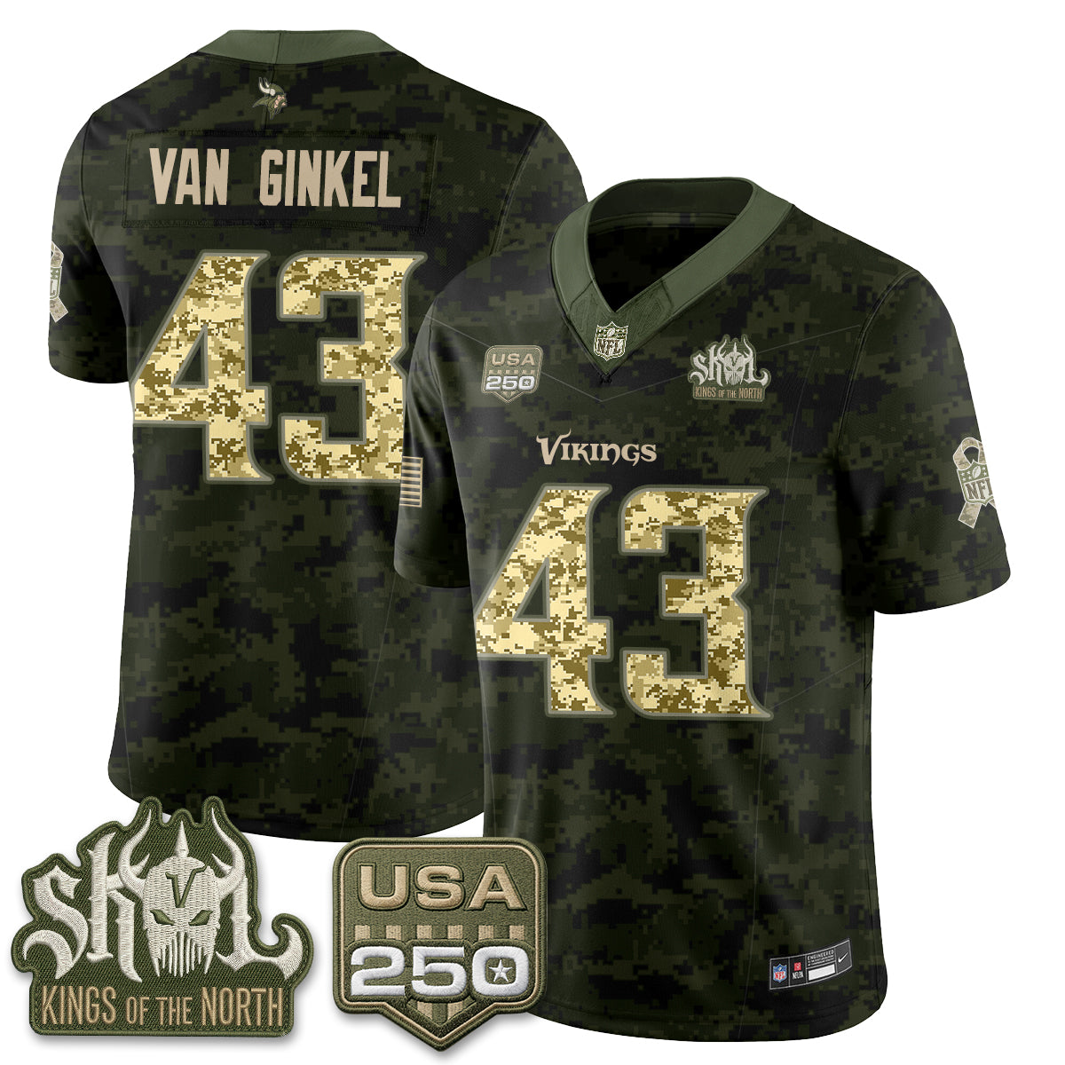 MIN 2026 Salute to Service Edition Vapor Jersey - Stitched