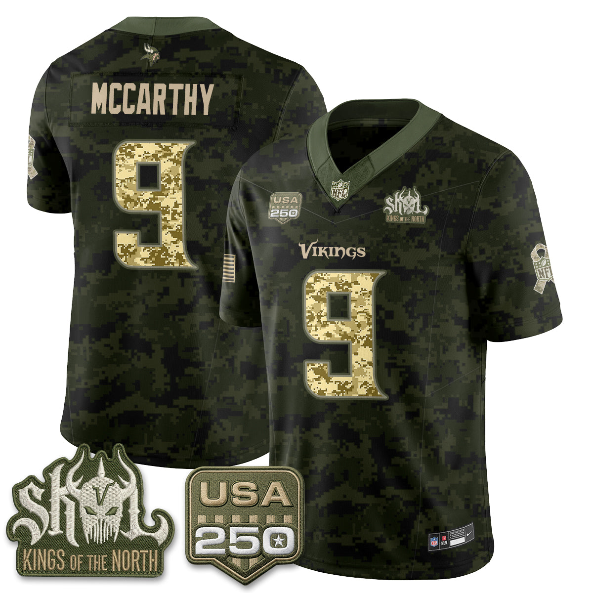 MIN 2026 Salute to Service Edition Vapor Jersey - Stitched