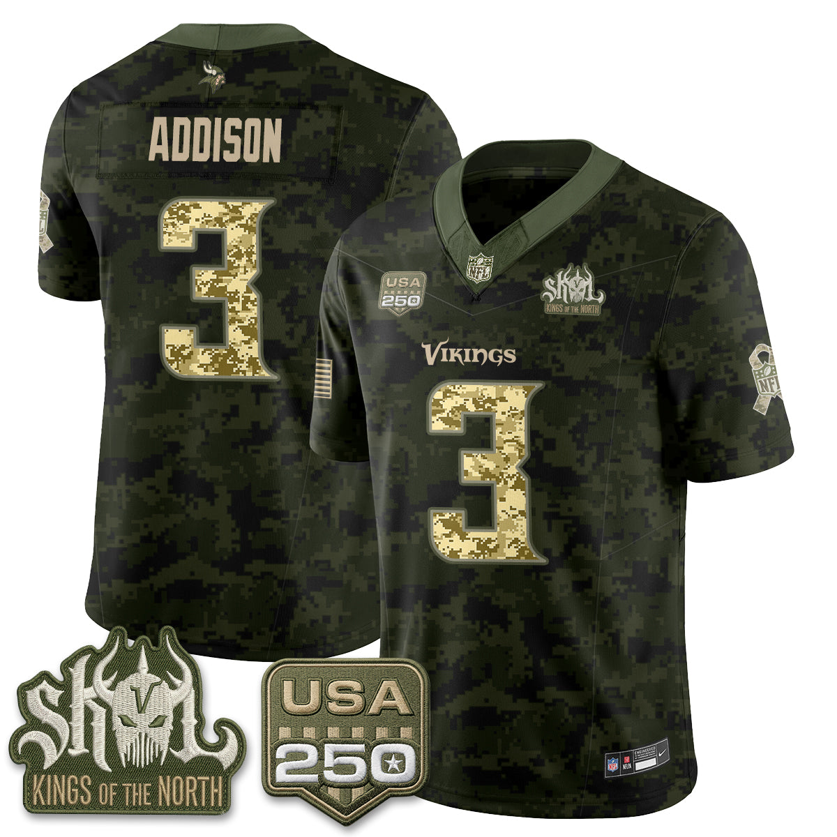 MIN 2026 Salute to Service Edition Vapor Jersey - Stitched
