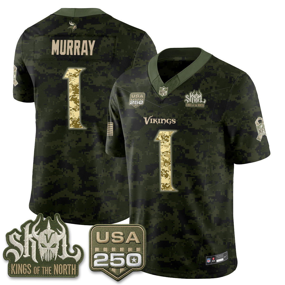 MIN 2026 Salute to Service Edition Vapor Jersey - Stitched