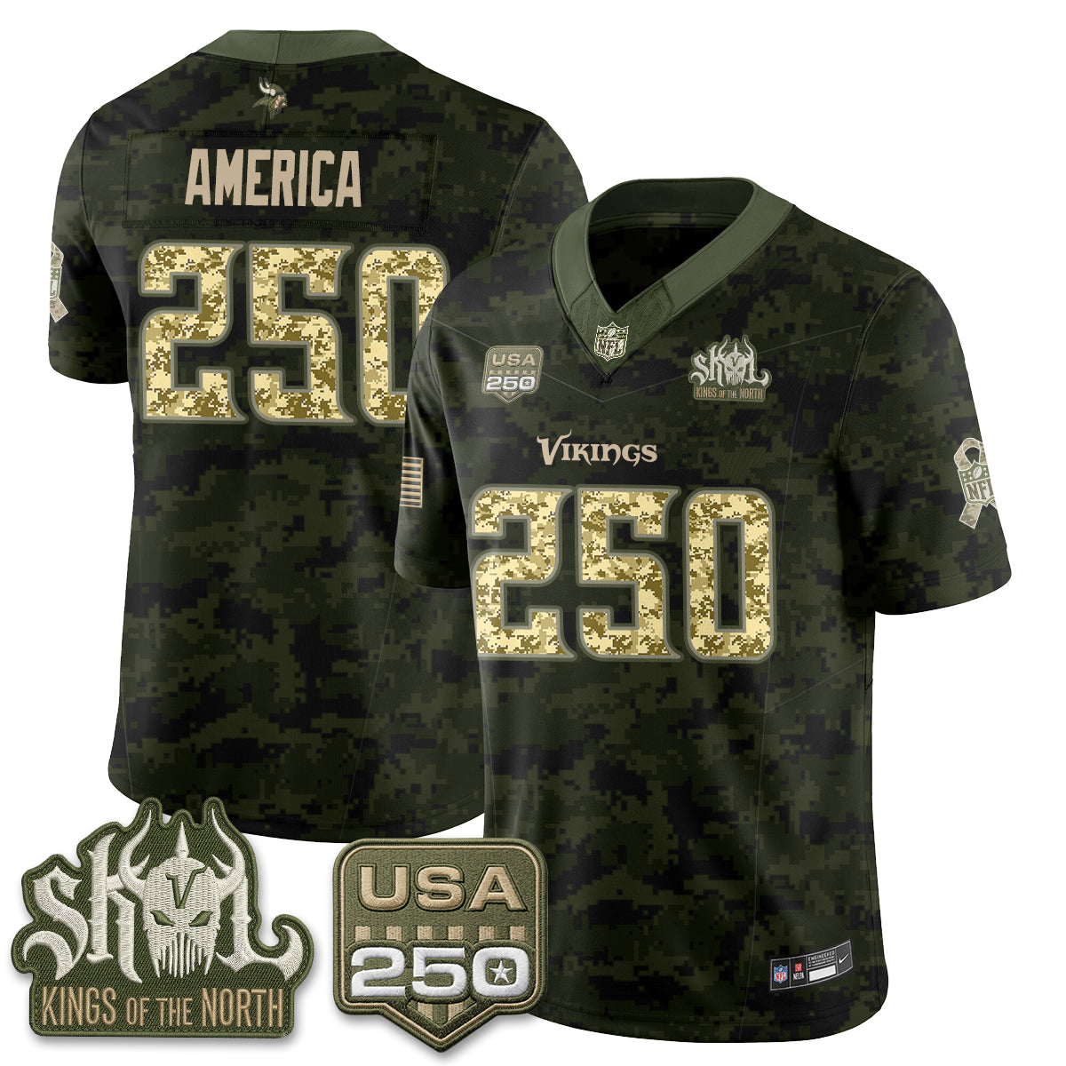 MIN 2026 Salute to Service Edition Vapor Jersey - Stitched