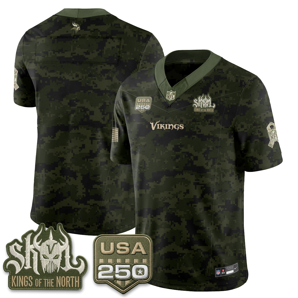 MIN 2026 Salute to Service Edition Vapor Jersey - Stitched