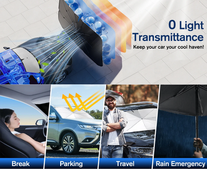 Car Sunshade Umbrella with 360°Rotation