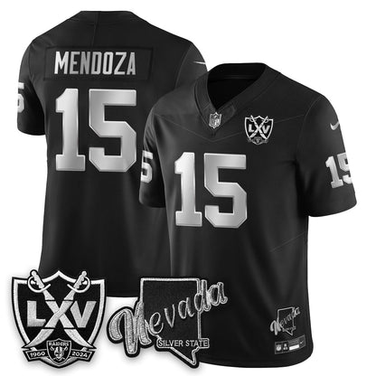 LVR Fernando Mendoza No.1 #15 Black Gold Edition Jersey - All Stitched