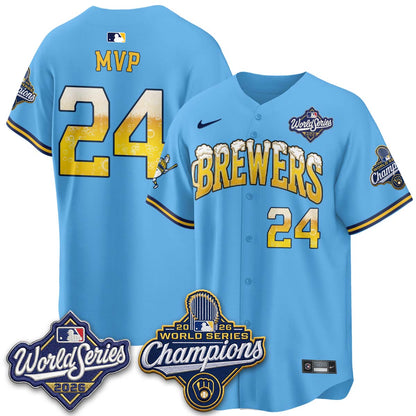 MIL "Pitcher & Pint" 2026 WS Champions Vapor Jersey - Stitched (#32 Tiktok)