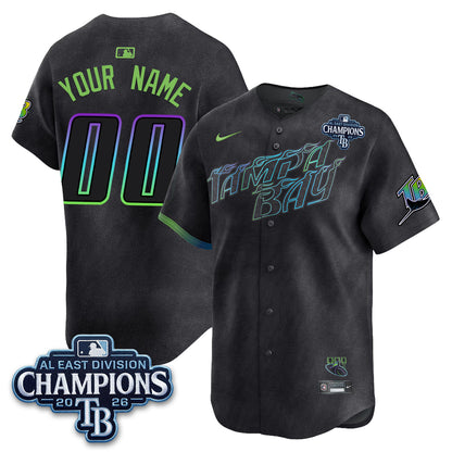 Tampa Bay Rays 2026 AL East Champs Vapor Custom Jersey - Stitched