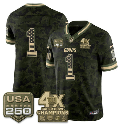 NYG 2026 Salute To Service Vapor Jersey - Stitched