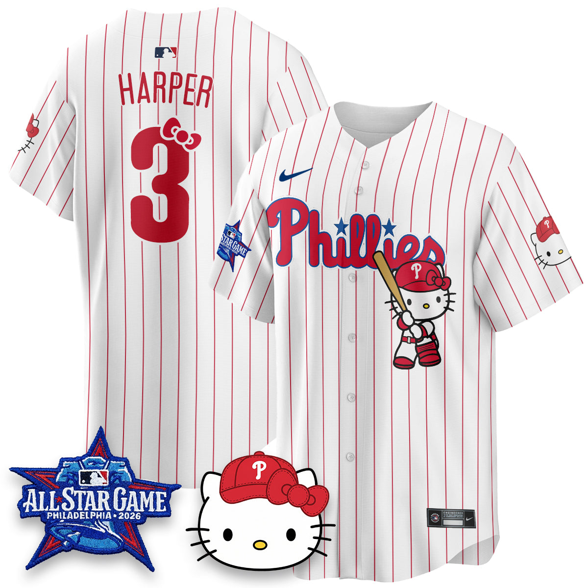 Philadelphia Phillies x Meow Kitty Vapor Limited Jersey V2- Stitched