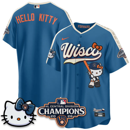 MIL NL Central Champs x Meow KT Vapor Pink Jersey - Stitched