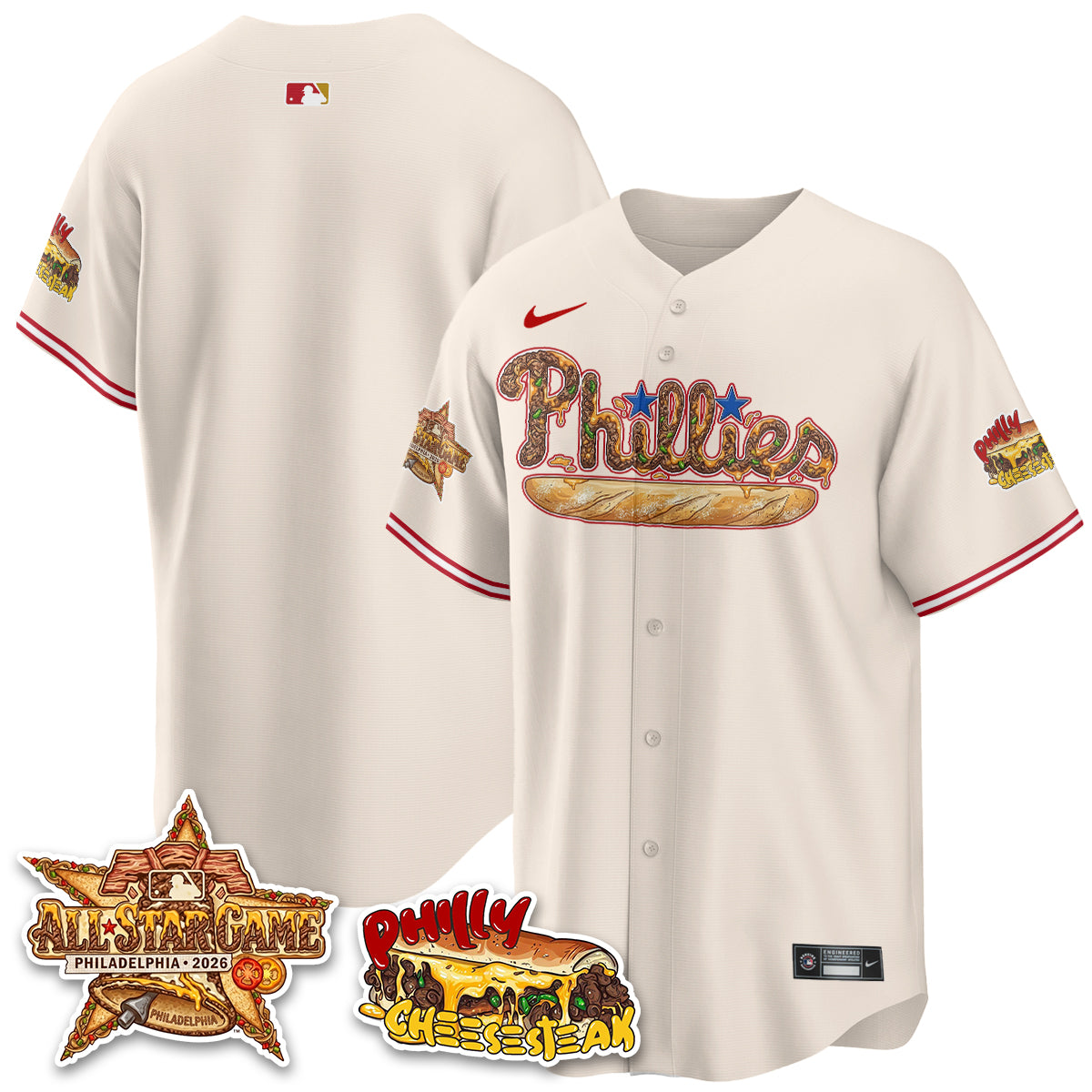 Philadelphia Phillies Cheesesteak Edition Vapor Limited Jersey - Stitched