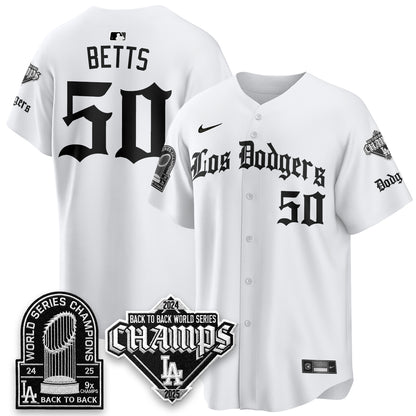 LAD World Series Champions B2B Patch Vapor Premier Limited Gothic Edition Jersey - All Stitched