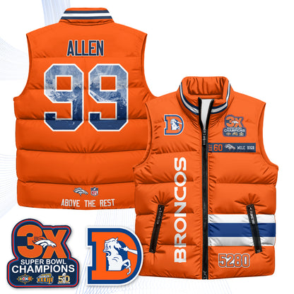 DEN "Mile High" Puffer Vest - Printed