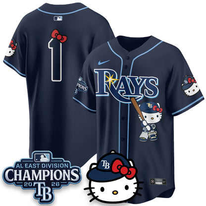 TB x Meow KT 2026 AL East Champs Vapor Jersey - Stitched
