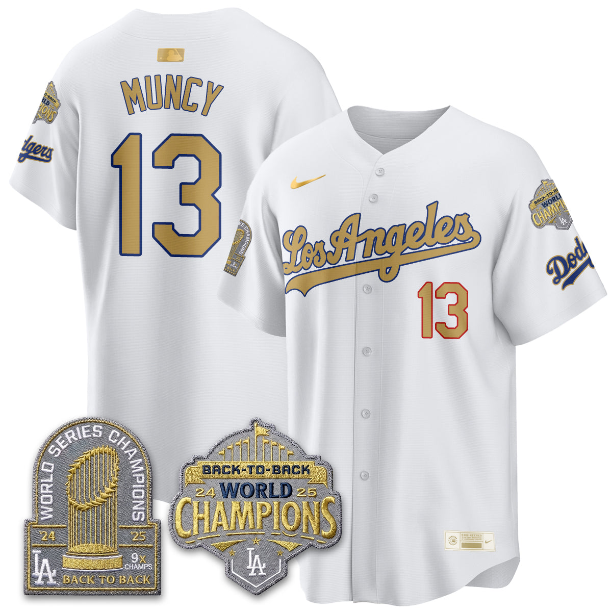 LAD Gold Collection Limited Gold Jersey - 9x & B2B Champs - All Stitched