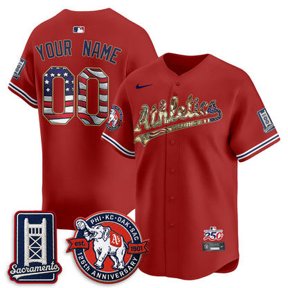 OAK  2026 Independence Day USA Vapor Custom Jersey - Stitched