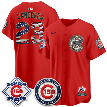 Chicago Cubs 2026 Independence Day USA Vapor Limited Jersey - Stitched