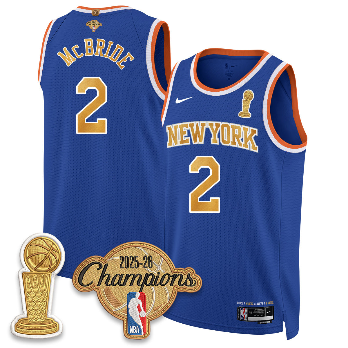 NYK Champions Night Vapor Jersey - Stitched