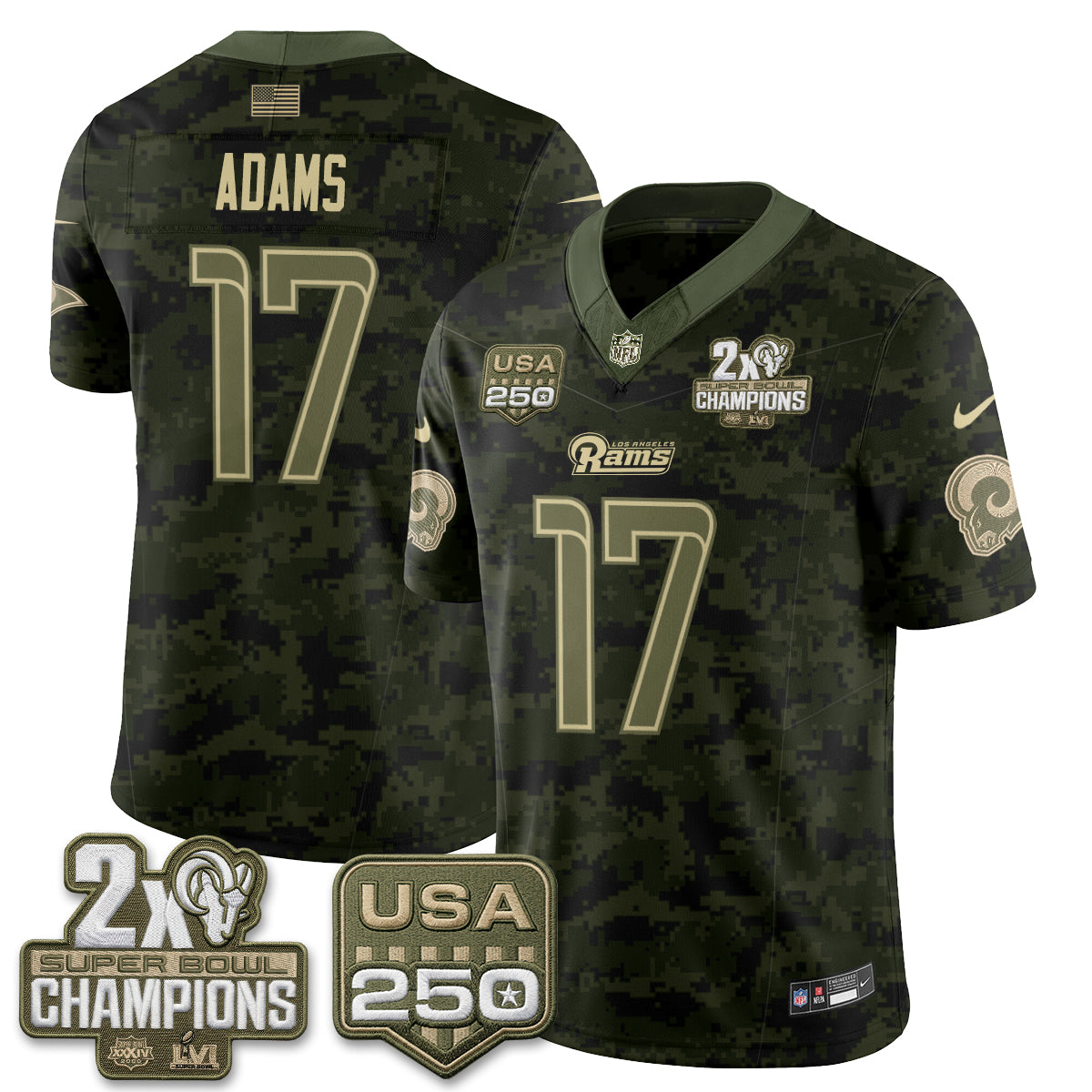 LAR 2026 Salute To Service Vapor Jersey - All Stitched