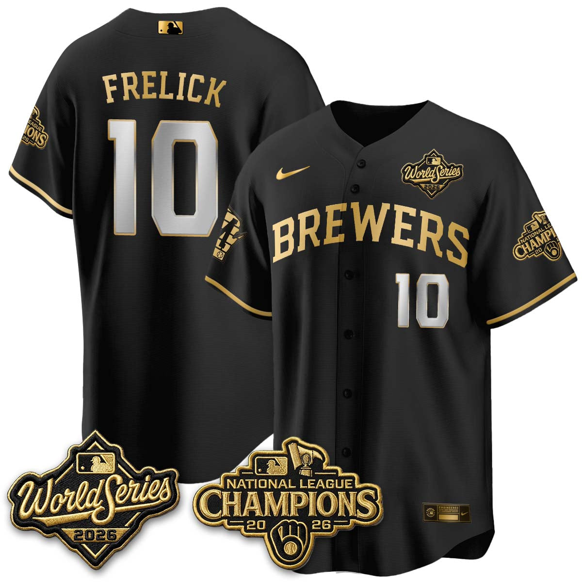 Milwaukee Brewers 2026 NL Champions Vapor Jersey - Stitched