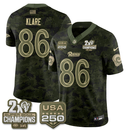 LAR 2026 Salute To Service Vapor Jersey - All Stitched