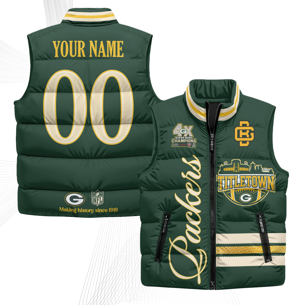 GB 2026 Rivalries Custom Puffer Vest - Printed