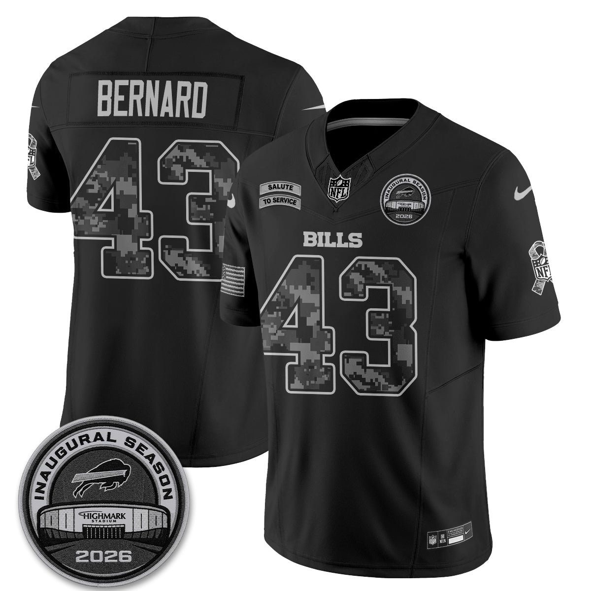 BUF 2026 Salute to Service Edition Vapor Jersey V2- Stitched
