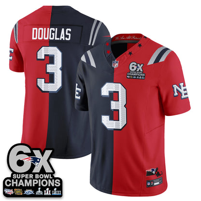 NE 6X Champs Rivalries Split Edition Vapor Jersey - Stitched (V2)
