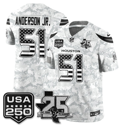 HOU 2026 Salute to Service Edition Vapor Jersey - Stitched