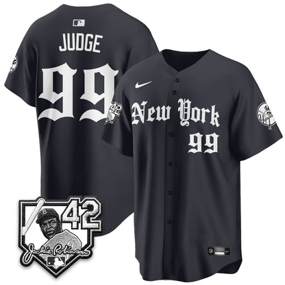 NYY 2026 Jackie Robinson Day Gothic Vapor Limited Jersey - All Stitched