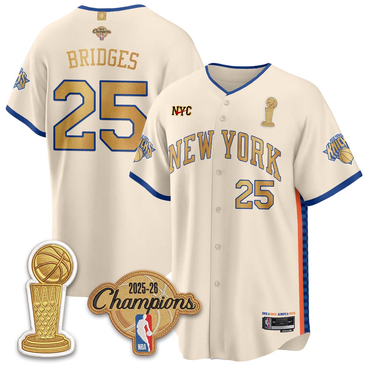NYK Champions Night Baseball City 25/26 Jersey - Stitched