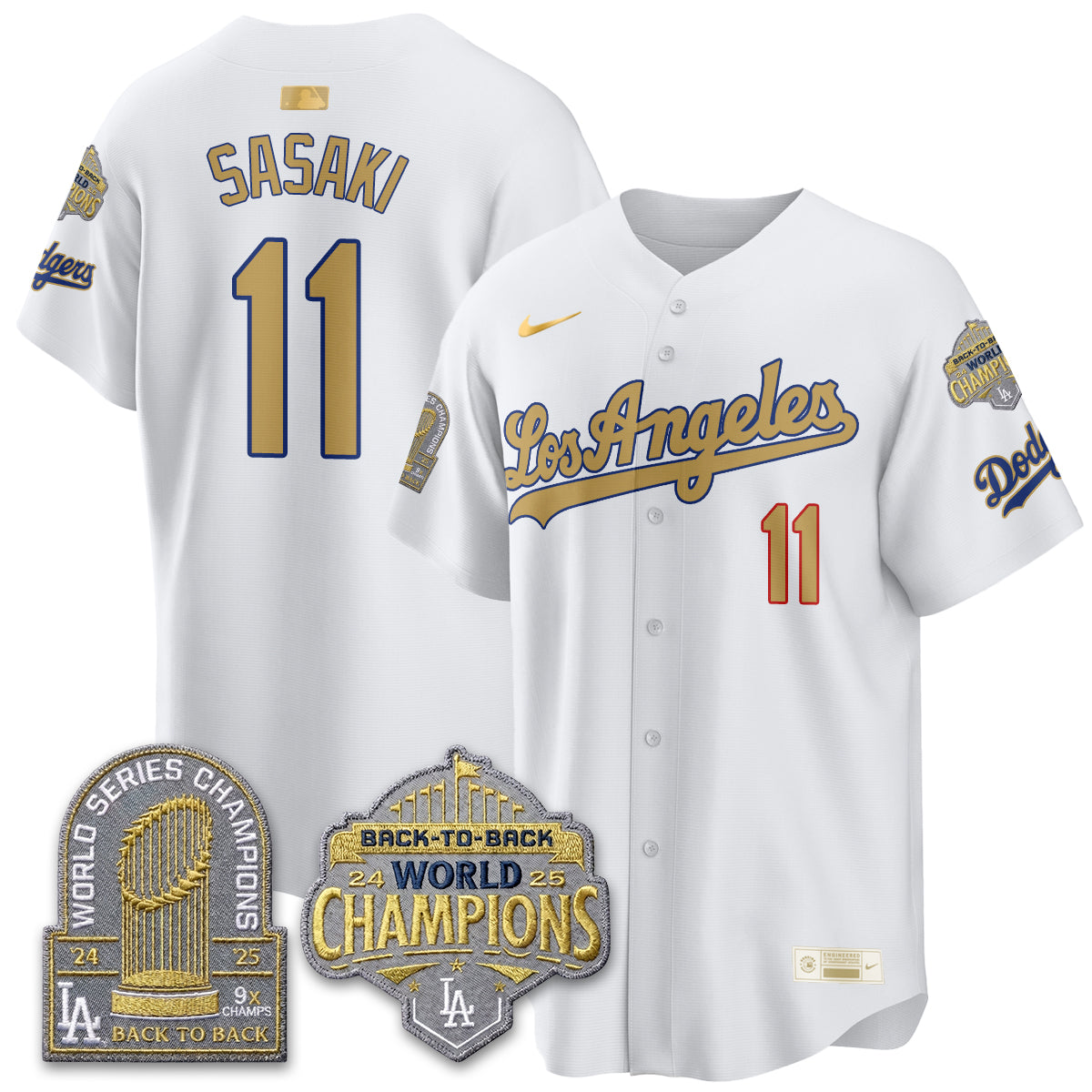 LAD Gold Collection Limited Gold Jersey - 9x & B2B Champs - All Stitched