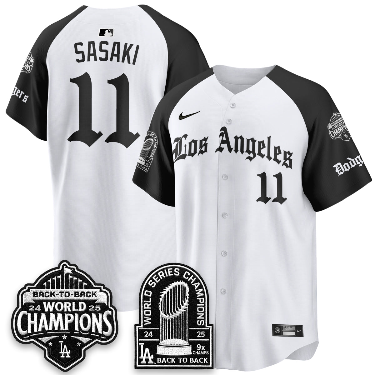 LAD WS Champions Back 2 Back Patch Vapor Premier Limited Gothic Gold Edition Jersey - All Stitched