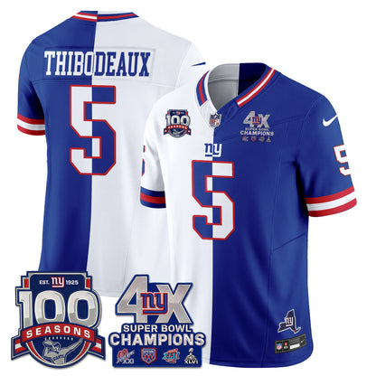 New York Giants 4X SBowl Split Edition Vapor Jersey - Stitched