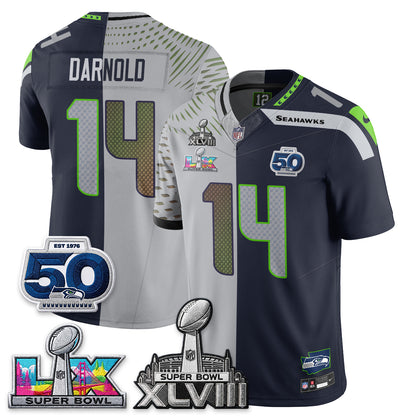 Seattle Seahawks SB LX Champs Split Edition Vapor Jersey - Stitch