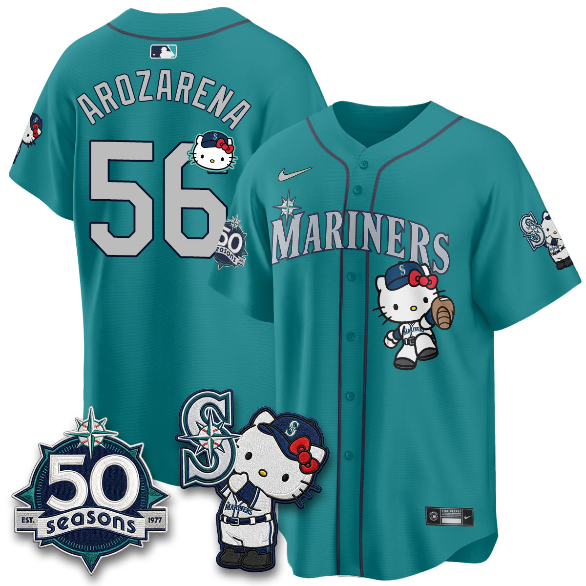 SEA x Meow KT Night Limited Teal Jersey - All Stitched