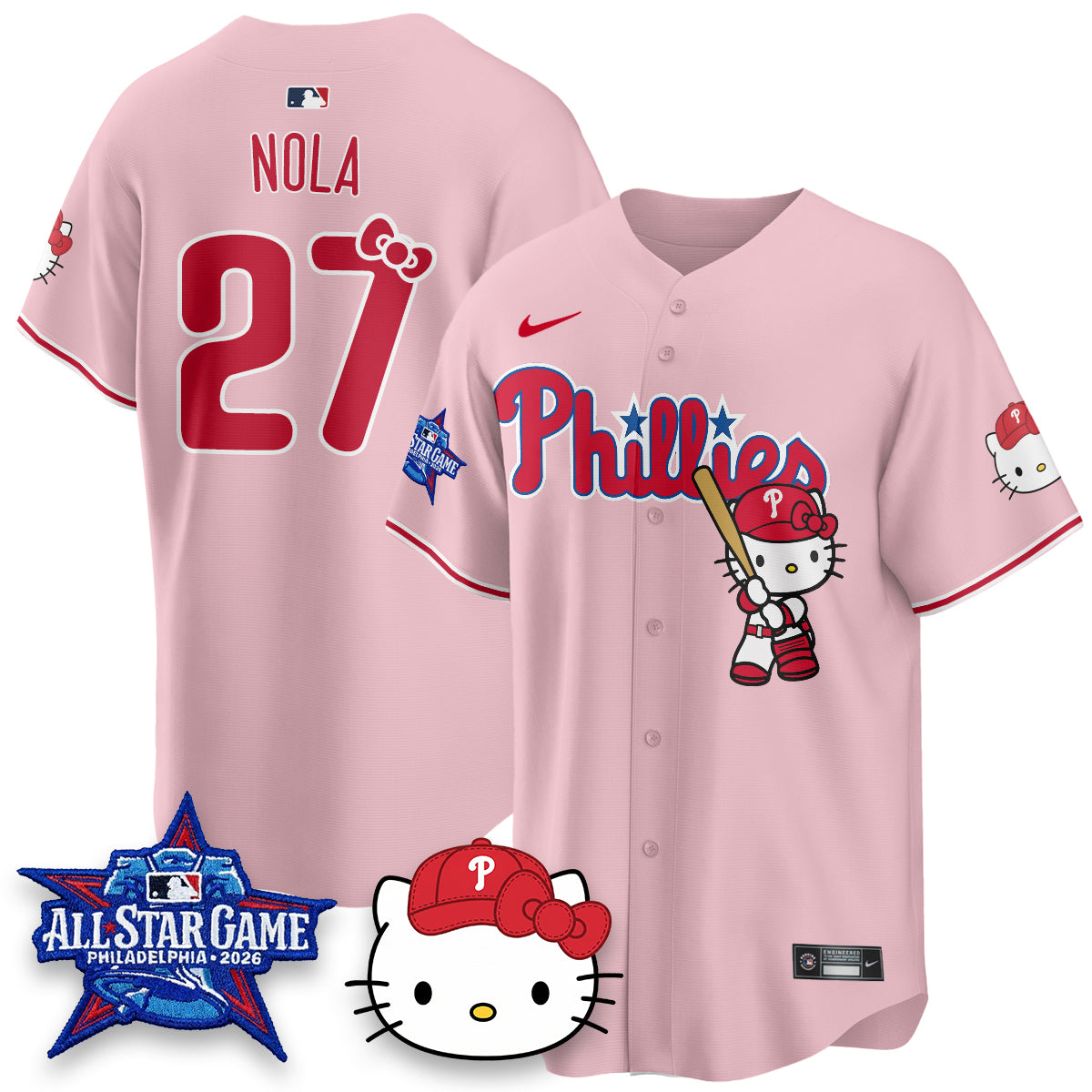 Philadelphia Phillies x Meow Kitty Vapor Limited Jersey V2- Stitched