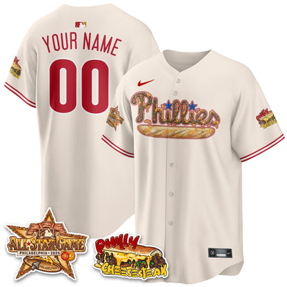 Philadelphia Phillies Cheesesteak Edition Vapor Limited Custom Jersey - Stitched