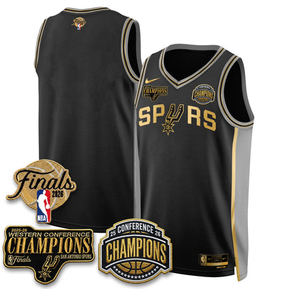 SAS 2026 NBA Western Conference Champions Vapor Special Edition Jersey - Stitched (1)
