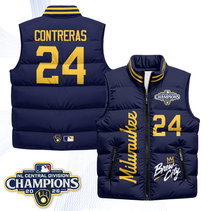 Milwaukee Brewers "Brew City" Puffer Vest V2 - Printed