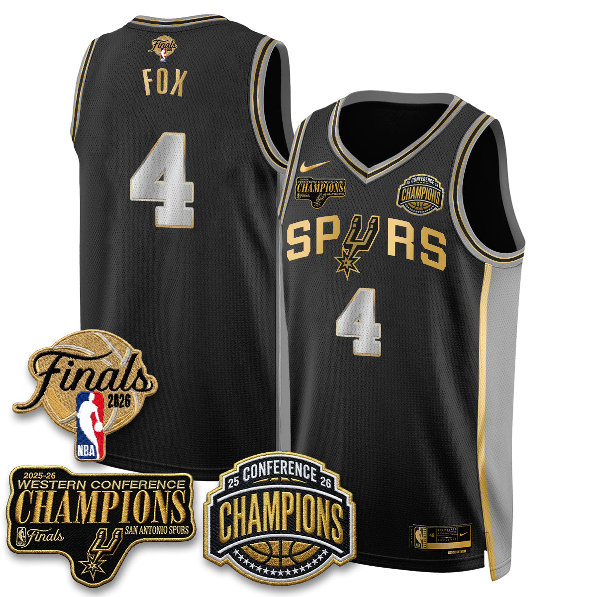 SAS 2026 NBA Western Conference Champions Vapor Special Edition Jersey - Stitched (1)