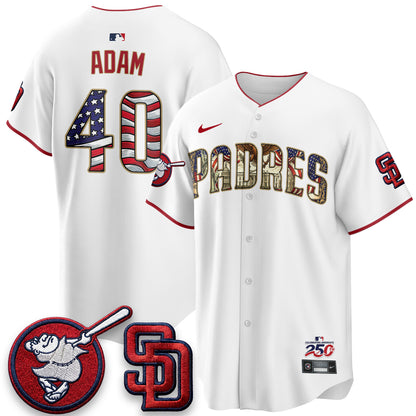 San Diego Padres 2026 Independence Day USA Vapor Limited Jersey - Stitched