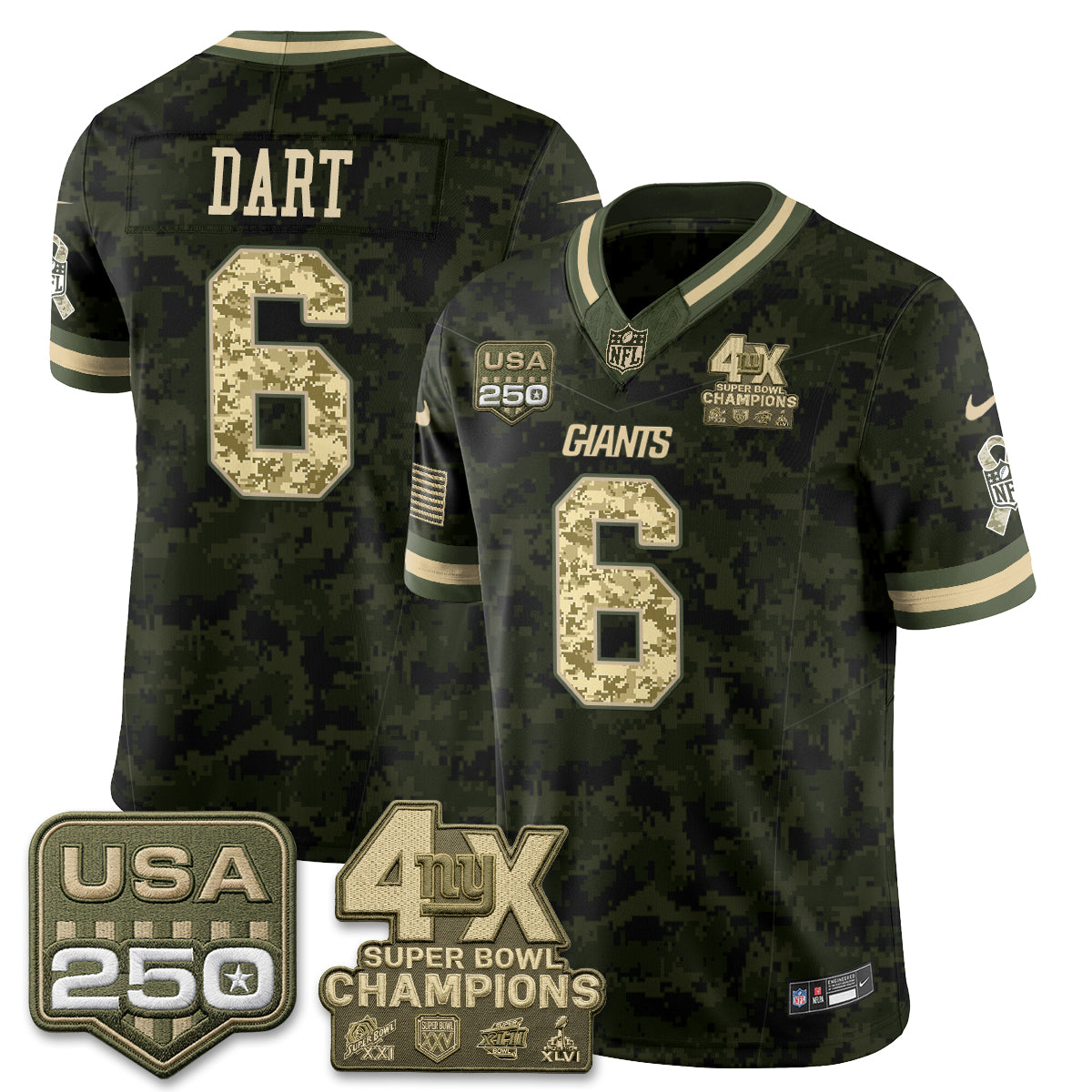 NYG 2026 Salute To Service Vapor Jersey - Stitched